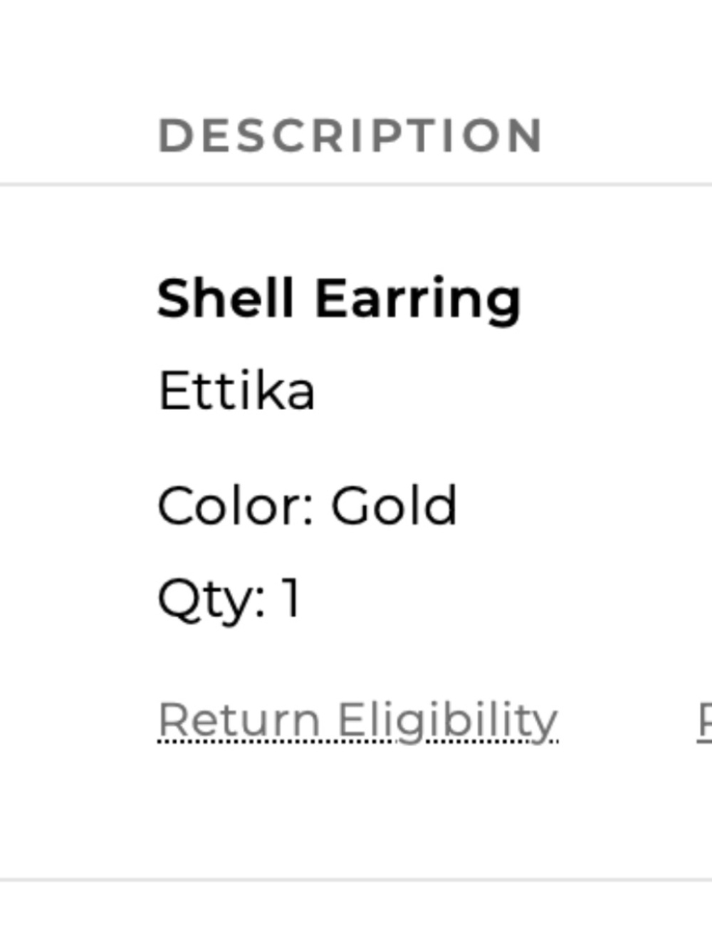 ettika Shell Earring in Gold - Picture 7 of 7